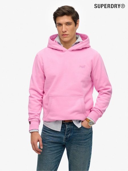 ורוד - Superdry Essential Loose Fit Logo Hoodie (AY6434) | ‏251‏₪