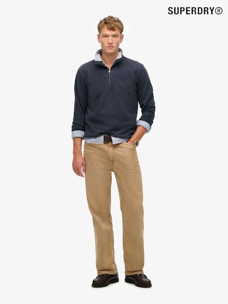Superdry Blue Essential Logo Henley Sweater (AY6439) | R$ 495