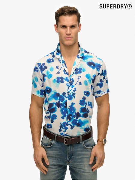 Superdry Blue Short Sleeve Print Shirt (AY6445) | AZN 125