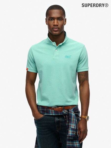 Superdry Green 100% Cotton Vint Destroy Polo Shirt (AY6446) | R$ 345