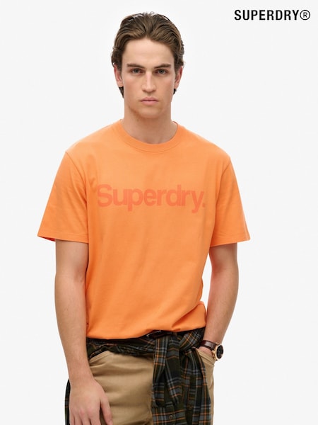 Superdry Orange Core Logo City Loose Fit T-Shirt (AY6451) | R$ 295