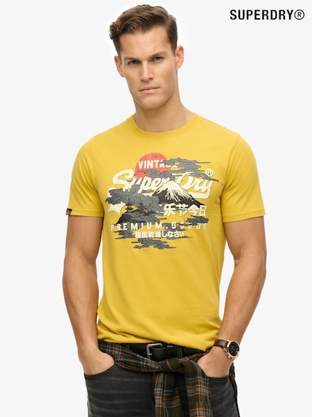 Rumena - Superdry VL Tokyo Relaxed 100% Cotton T-Shirt (AY6461) | € 43