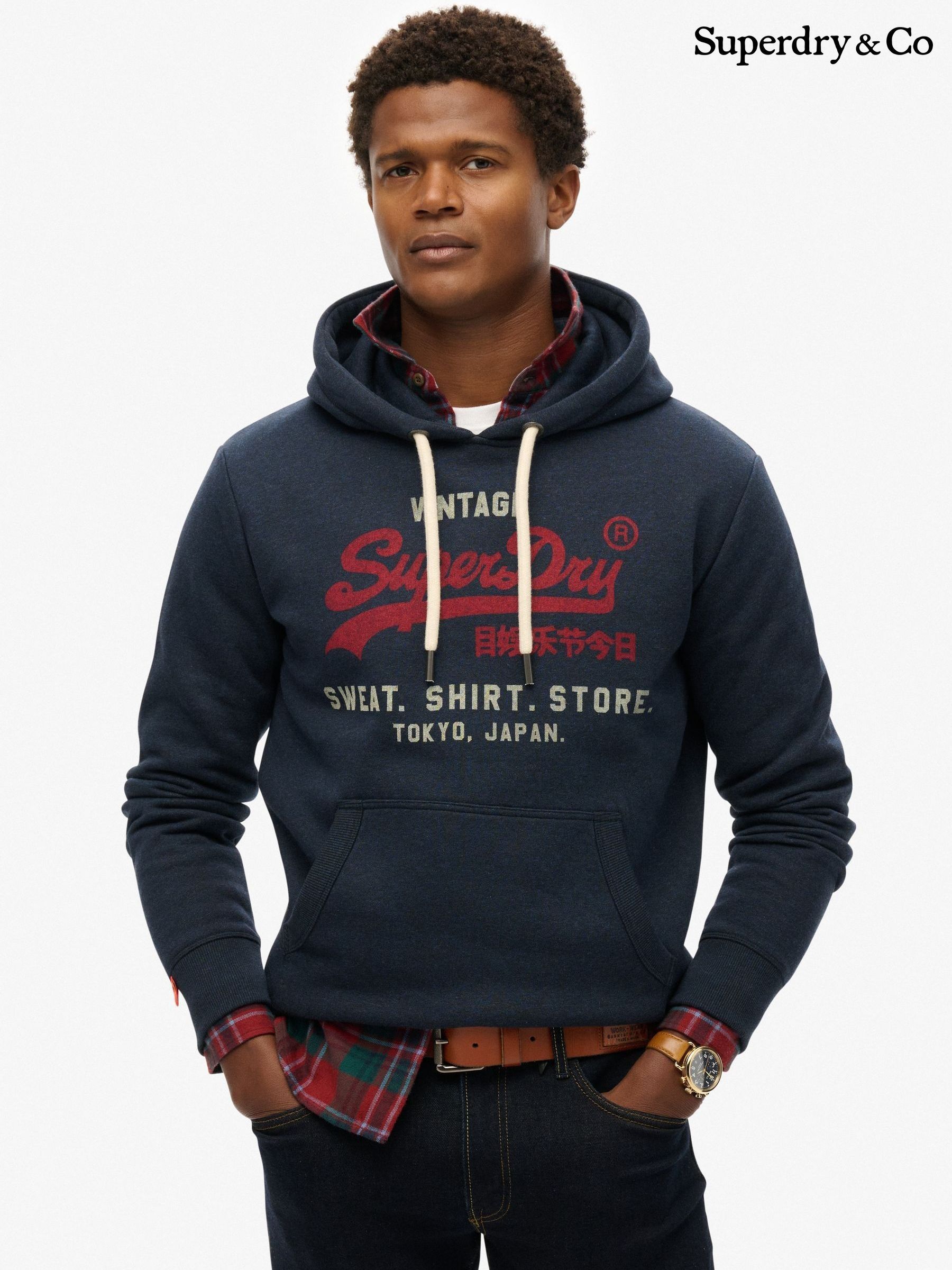 Mens Superdry Hoodies | Hooded \u0026 Zip Through Hoodies | Next Oman