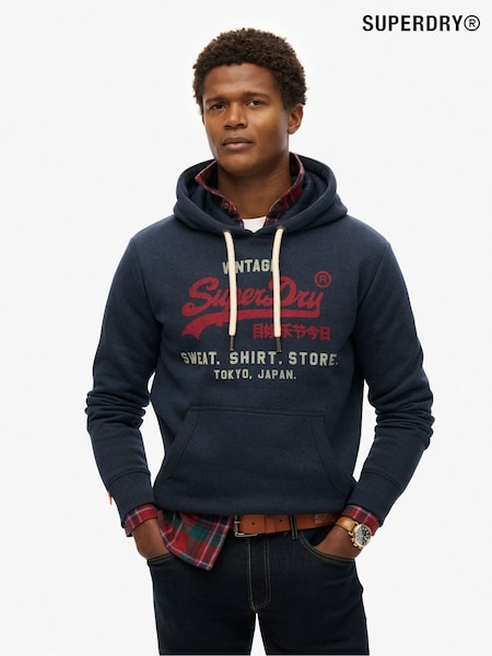 Синій - Superdry VL Heritage Relaxed худі (AY6464) | 3 304 грн