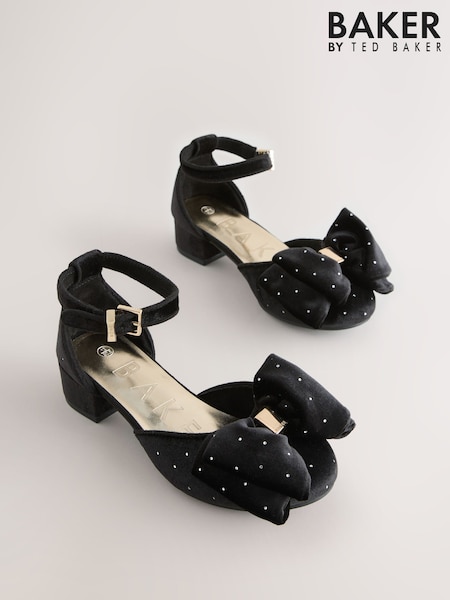 Baker by Ted Baker Girls Ocassion Bow Heel Black Shoes (AY6497) | €54 - €57