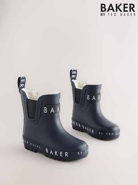 Baker by Ted Baker Boys Faux Fur Lined Welly Boots (AY6515) | €29