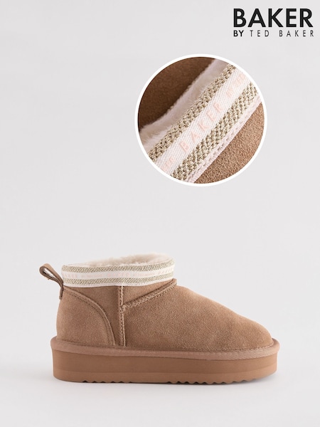 Maro-arămiu Maro - Baker by Ted Baker Girls Cosy Suede Slipper Boots (AY6518) | 283 LEI - 298 LEI
