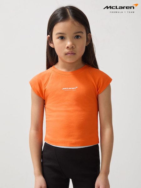 Reiss Orange Grace 3-9 yrs McLaren F1 Team Cropped Logo T-Shirt (AY6540) | €25