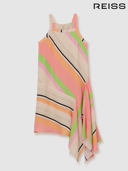 Reiss Holly Stripe-Print Handkerchief Dress (AY6558) | 120 €