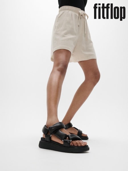 FitFlop Gen-FF Soft-Leather Back-Strap Black Sandals (AY6568) | €165