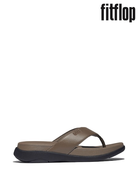 FitFlop Mens F-Mode Go Toe-Post Black Sandals (AY6579) | R$ 640