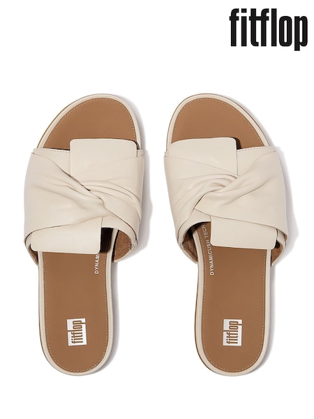 FitFlop Cream Gracie Soft-Twist Leather Slides (AY6580) | €128