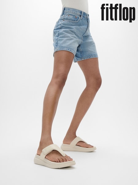 FitFlop Gracie Rubber-Buckle Leather Fisherman Black Sandals (AY6586) | €83