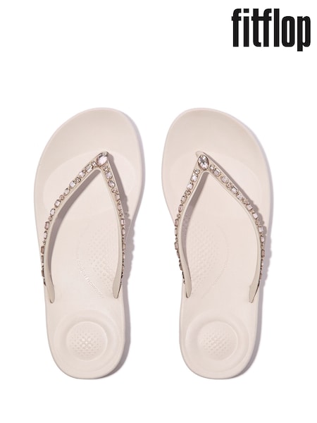 FitFlop Pink Iqushion Multi-Crystal Ergonomic Flip Flops (AY6592) | €57