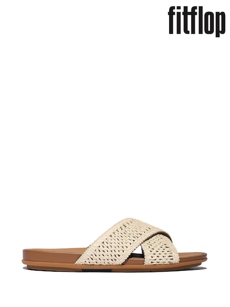 Braun - FitFlop Gracie Woven Cross Slides (AY6600) | 115 €