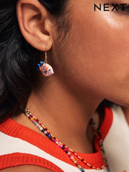 Multicoloured Fish Drop Earrings (AY6614) | €12.50