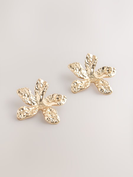 Gold Tone Statement Stud Flower Earrings (AY6624) | €14.50