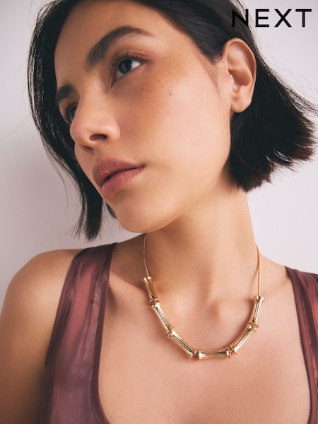 Gold Tone Bamboo Necklace (AY6643) | €26.50