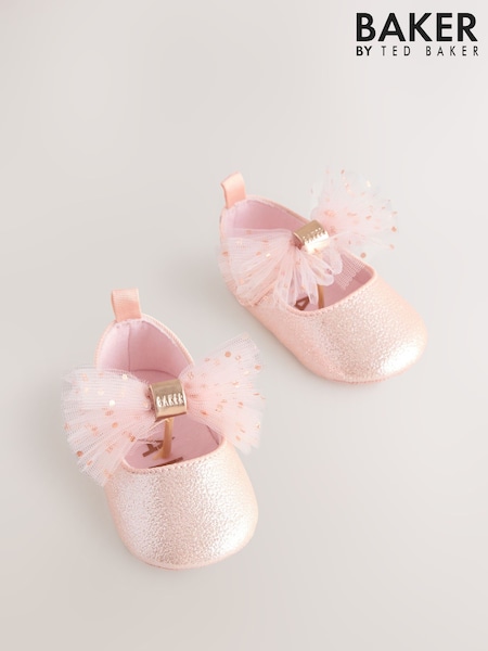Baker by Ted Baker Baby Girls Padders Shoes With Bow (AY6644) | AED120