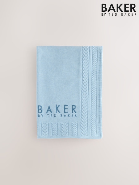 Baker by Ted Baker Baby Boys Blue Cable Knitted Blanket (AY6655) | € 47