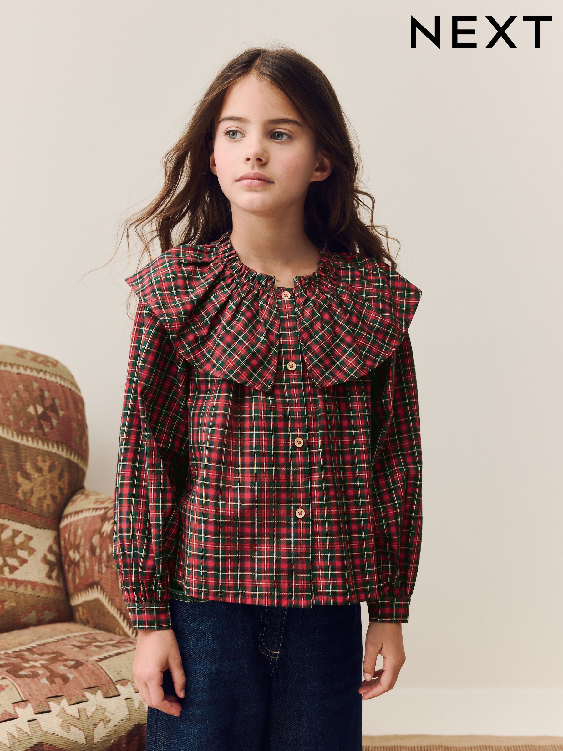 MEXX Mädchen Langarm Bluse – 100% Polyester Mit Knopfverschluss, Maschinenwaschbar