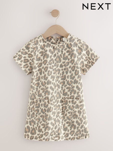 صورة حيوان - 100% Cotton Shift Dress (3-16yrs) (AY6848) | ‏66 د.إ.‏ - ‏ 91‏ د.إ.