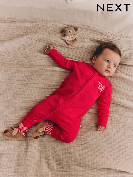 Red Baby Christmas Santa Sleepsuit (0mths-3yrs) (AY6875) | R$ 90 - R$ 100