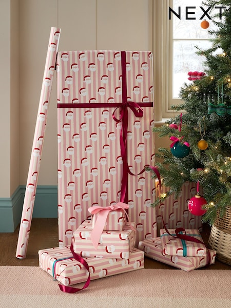 Pink Santa Extra Wide, 10m Christmas Wrapping Papers (AY6876) | €8