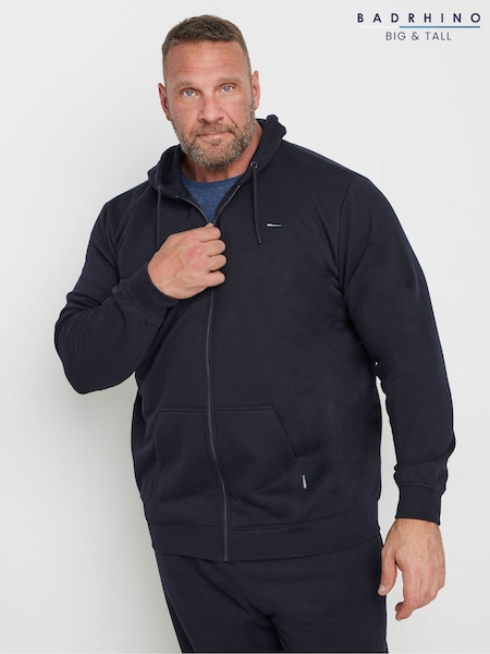 BadRhino Big & Tall Blue Zip Through Jacket and Joggers Set (AY6909) | R$ 495