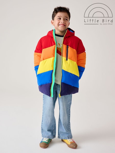 Little Bird by Jools Oliver Multi Shower Resistant Chevron Longline Padded Coat (AY7033) | AZN 150 - AZN 160