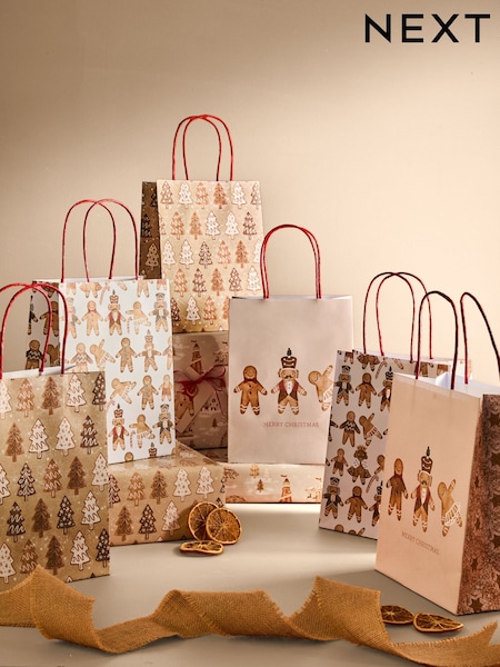 Gingerbread Christmas 6 Pack Gift Bags (AY7087) | €7
