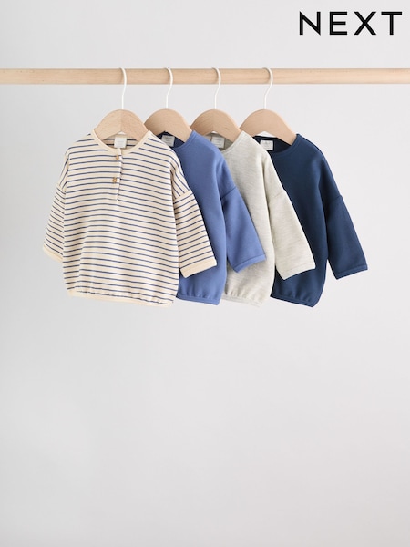 Raya azul - Baby Long Sleeve T-Shirts 4 Pack (0mths-2yrs) (AY7112) | 25 € - 28 €