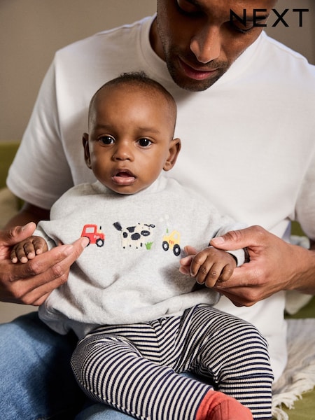 Grey Farm Character Baby Sweat Top and Leggings Set (0mths-3yrs) (AY7121) | AED66 - AED76