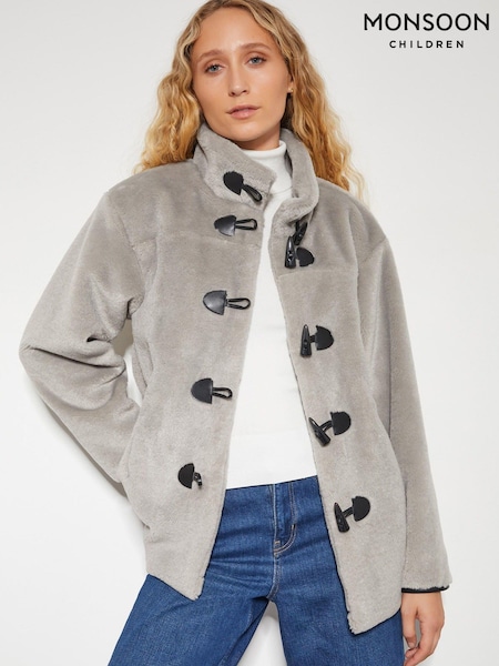 Monsoon Pink Dakota Faux Fur Duffle Coat (AY7124) | €191