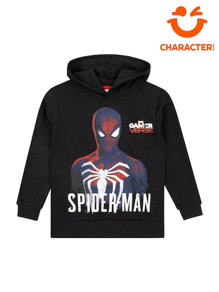 Character Black Marvel Spider-Man Gamer Verse Hoodie (AY7135) | 39 QAR