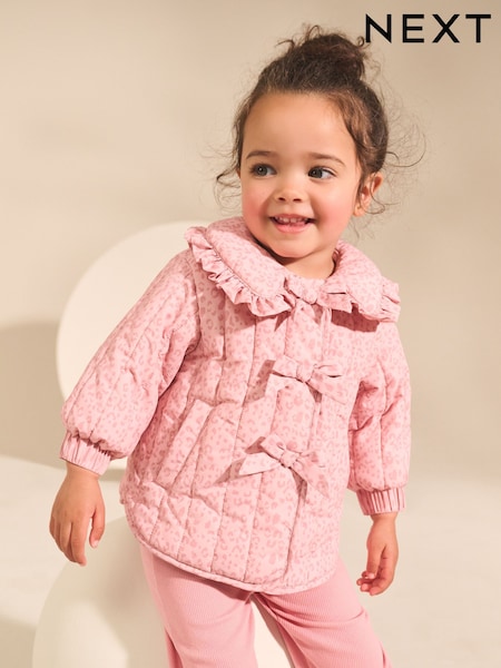 Pink Shower Resistant Frill Collar Jacket (3mths-7yrs) (AY7142) | AED122 - AED142