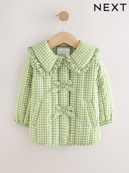 Green Shower Resistant Frill Collar Jacket (3mths-7yrs) (AY7148) | €36 - €42