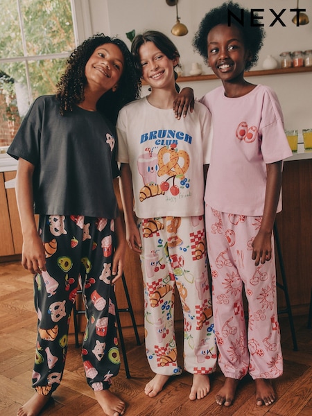 Brunch Club Jogger Pyjamas 3 Pack (AY7198) | AED147 - AED183