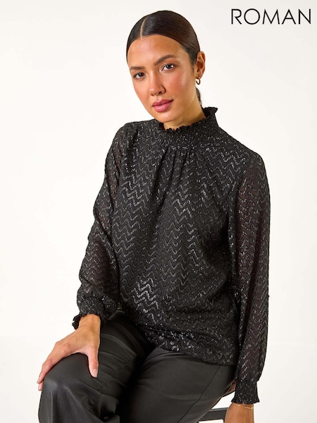 Roman Zig Zag Shimmer Alto Neck Top (AY7209) | 50 €