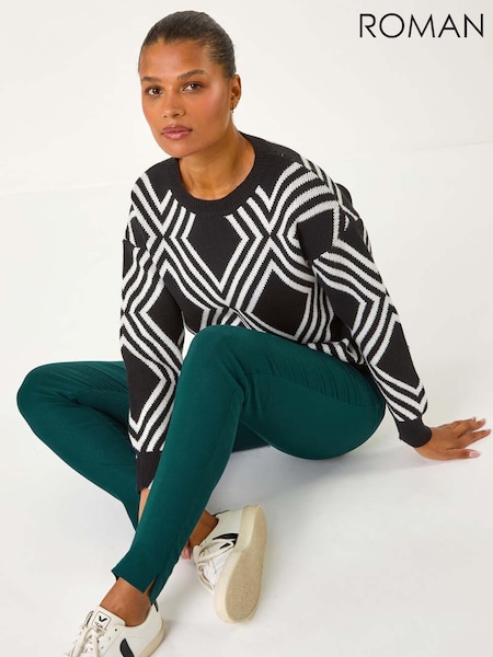 Blau - Roman Fleece-gefütterte Stretch-Bengaline-Hose (AY7270) | 49 €