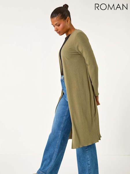 Verde - Roman Longline Snit Cardigan (AY7282) | 238 LEI