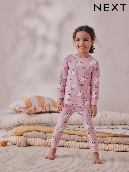 Pink Boo! Ghost Halloween Snuggle Pyjamas (9mths-12yrs) (AY7320) | AED61 - AED91