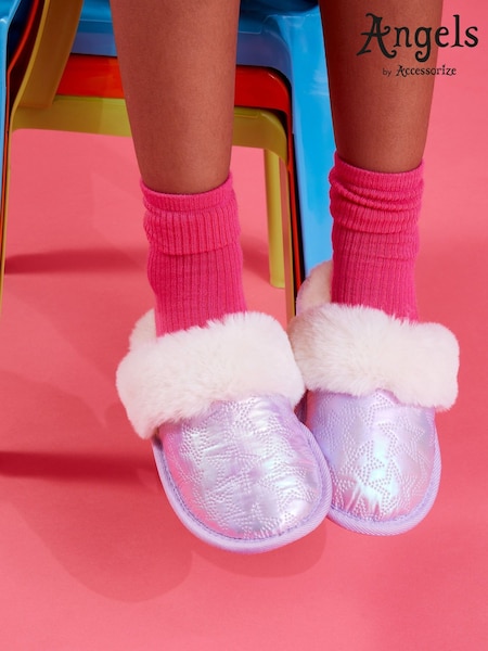 Angels By Accessorize Girls Star Mule Slippers (AY7384) | ‏60‏₪ - ‏65‏ ₪