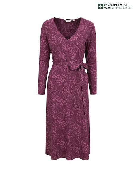 Mountain Warehouse Purple Womens Santorini Midi Wrap Dress (AY7457) | €26
