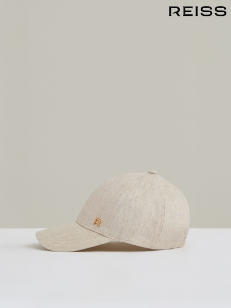 Reiss Neutral Lilly Linen Logo Baseball Cap (AY7500) | €70