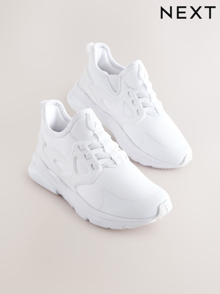 White Standard Fit (F) Pull On Trainers (AY7520) | €32 - €44