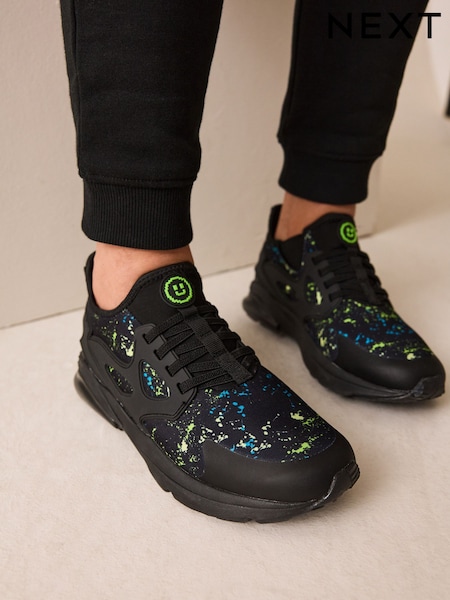 Black Blue Splat Standard Fit (F) Pull On Trainers (AY7522) | AZN 65 - AZN 82