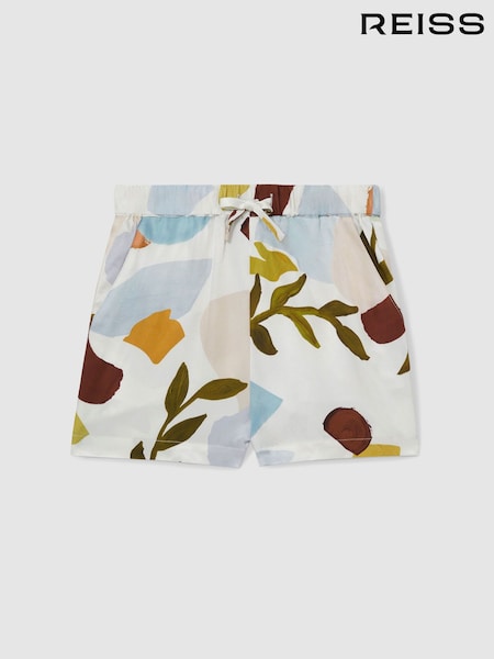 Reiss Multi Tommi Printed Drawstring-Waist Shorts (AY7534) | €60