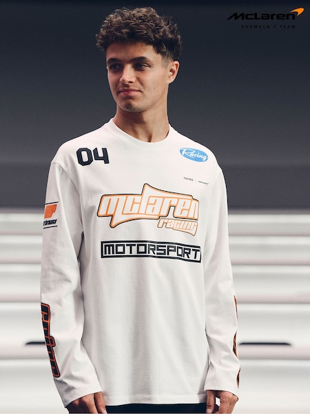 أبيض - Reiss Oval Unisex Fit Mclaren F1 Team Cotton Logo T-shirt (AY7546) | ‏66 د.ك.‏