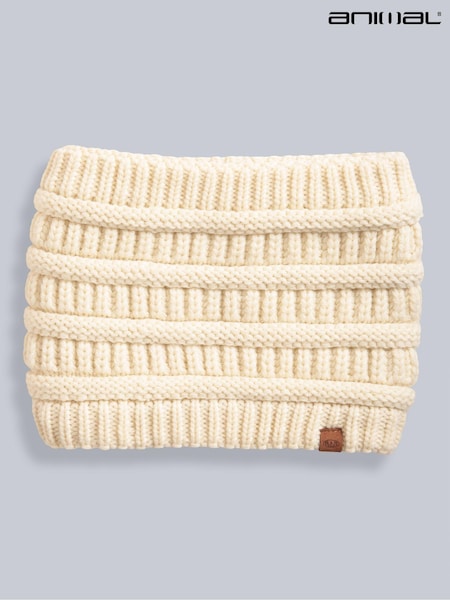 Animal Cream Womens Hali Faux Fur Lined Cable 100% Cotton Snood (AY7569) | R$ 245